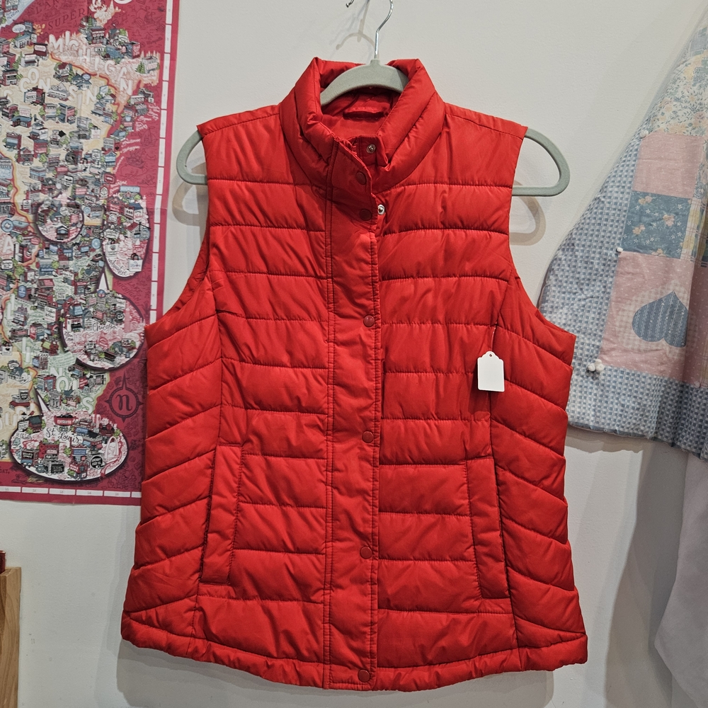 GAP Vibrant Red Puffer Vest